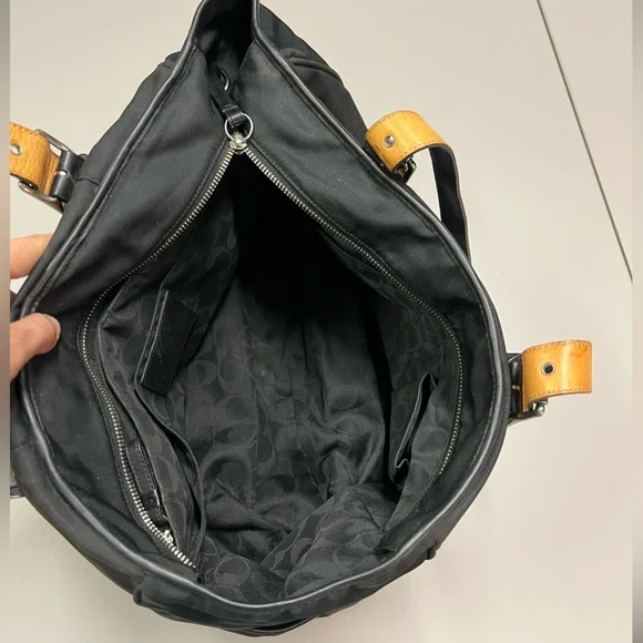 Coach 5173 Nylon Large Black Tote Bag - Picture 9 of 13